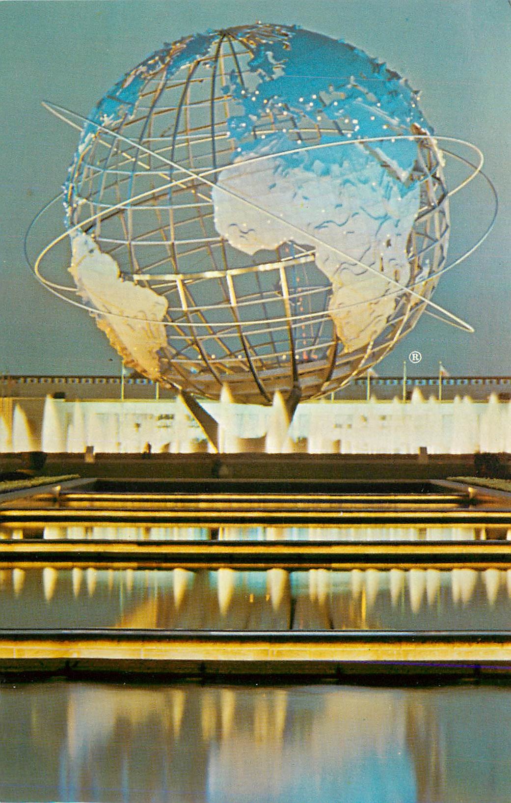 CPM New York World's Fair 1964 1965 Unisphere Night Scene
