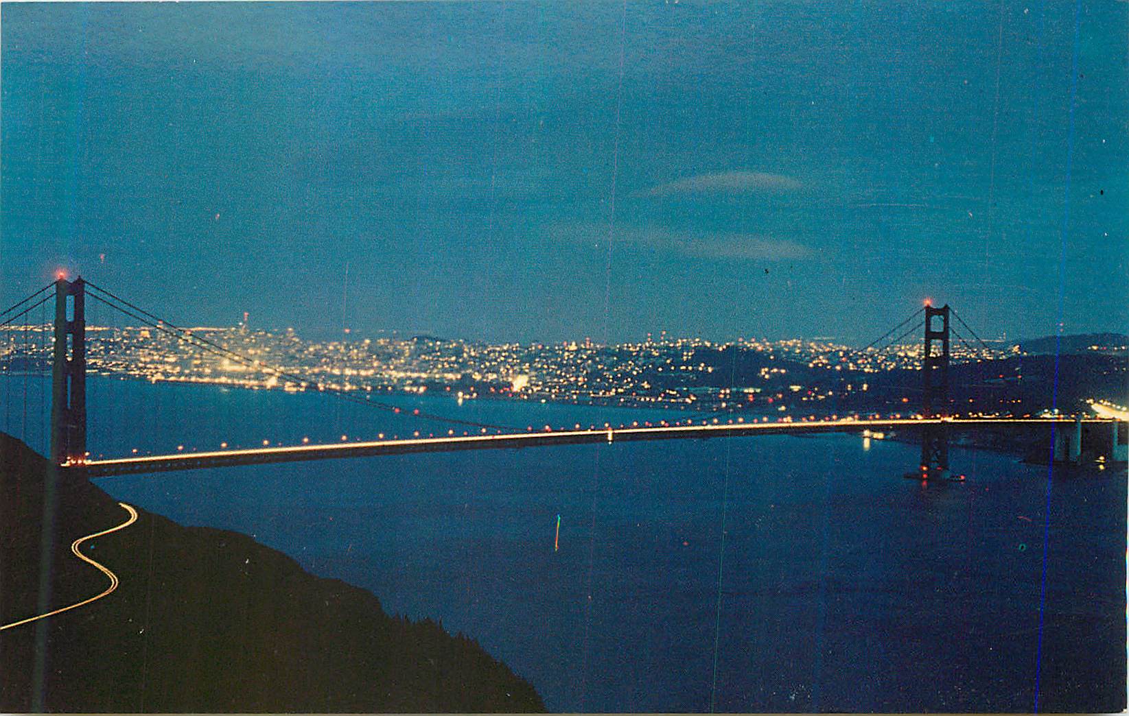 CPM Golden Gate Bridge at Night San Francisco