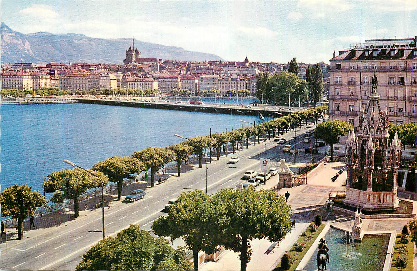 CPM Geneve Le Quai de Mont Blanc et la Ville