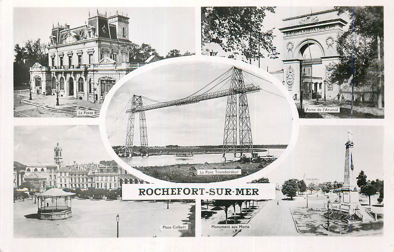 CPM Rochefort sur Mer La Poste Porte de l'arsenal Monuments aux morts Militaria