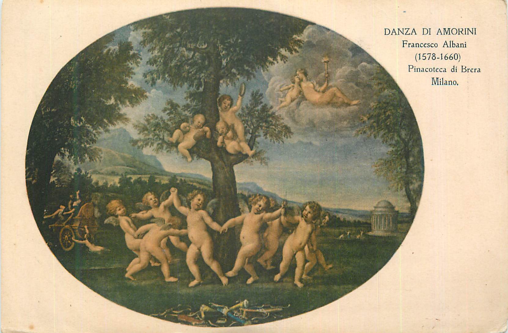 CPA Milano Danza di Amorini Francesco Albani (1578 1660) Pinacoteca di Brera
