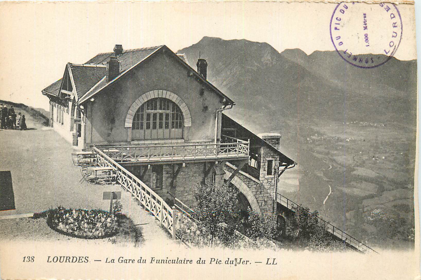 CPA Lourdes La Gare du Funiculaire du Pic du Jer