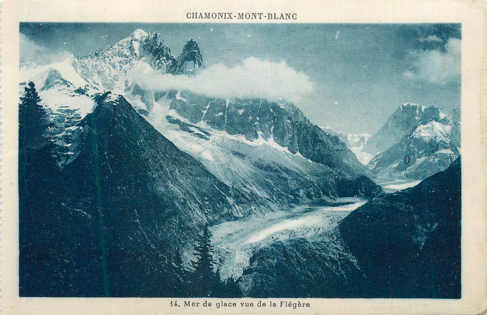 CPA Chamonix Mont Blanc Mer de Glace vue de la Flegere
