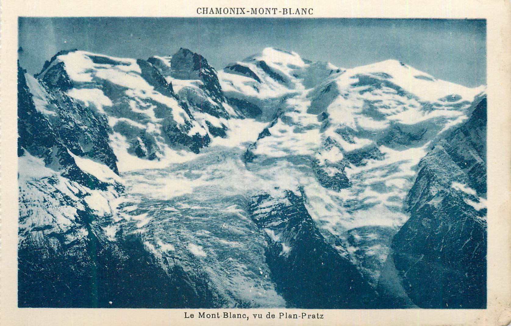 CPA Chamonix Mont Blanc Le Mont Blanc vu de Plan Pratz