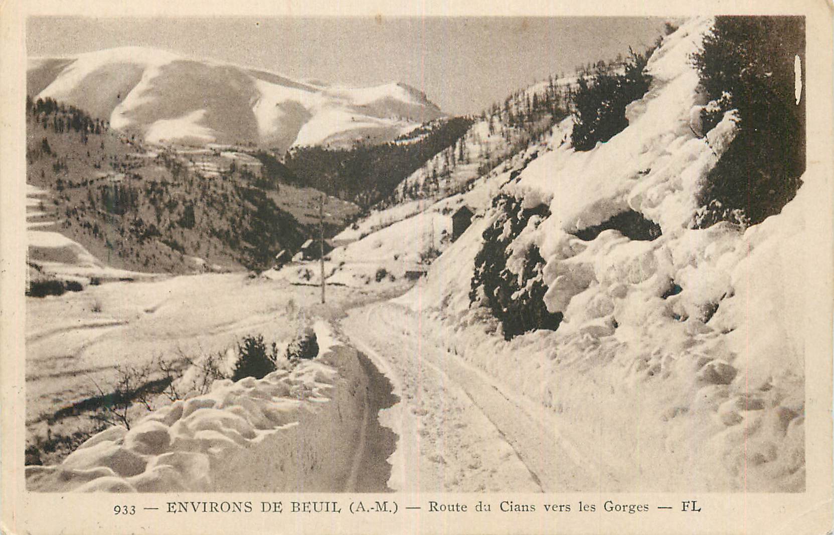Environs de Beuil (A.M.) — Route du Cians vers les Gorges — FL