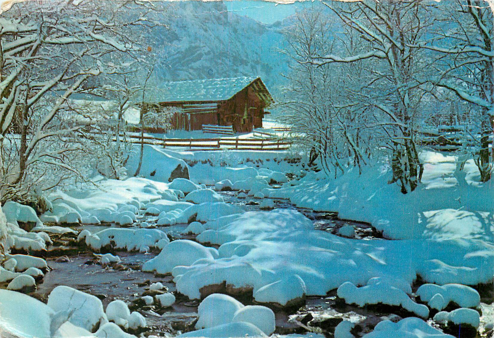 CPM Am Verschneiten Bergbach Le Petit Ruisseau Enneige