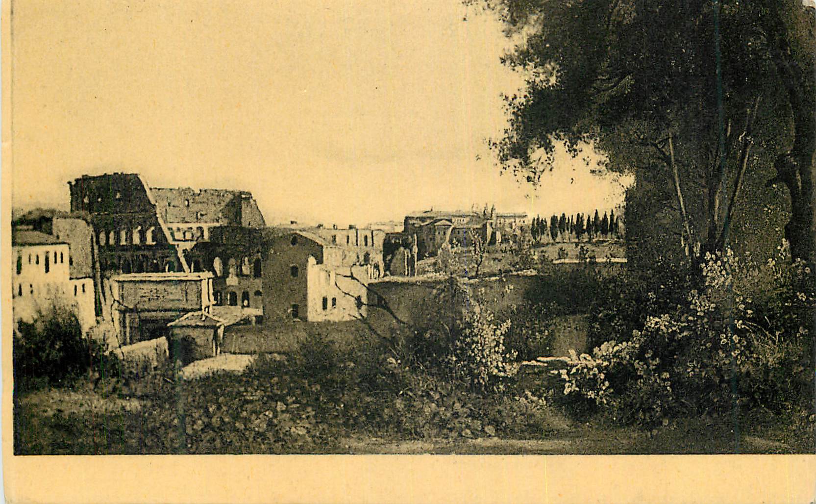 CPA Musee du Louvre Paris Corot (Jean Baptiste Camille) Vue du Colisee