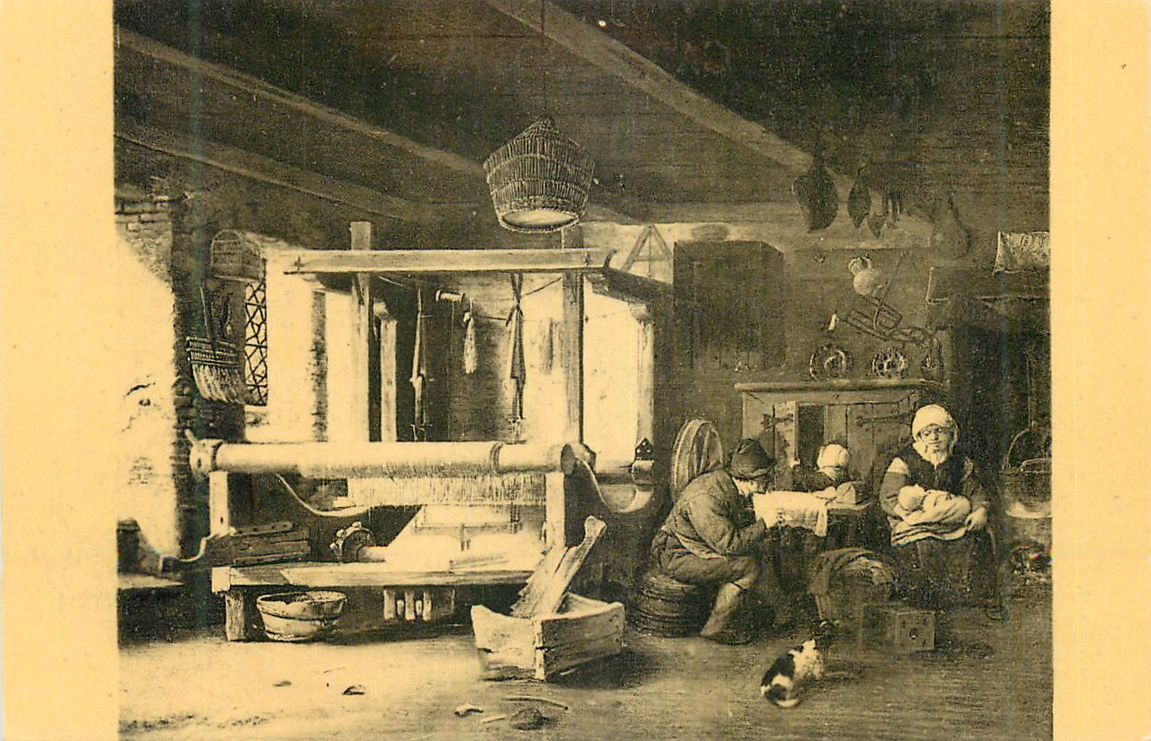 CPA Bruxelles Musee de Peinture Ancienne Van OStade (Adriaen) Le Repos du Tisserand