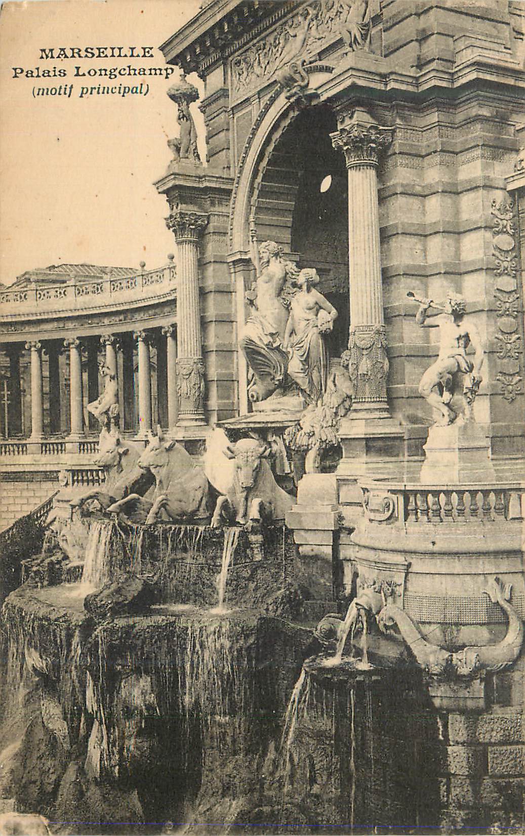 CPA Marseille Palais Longchamp (Motif principal)