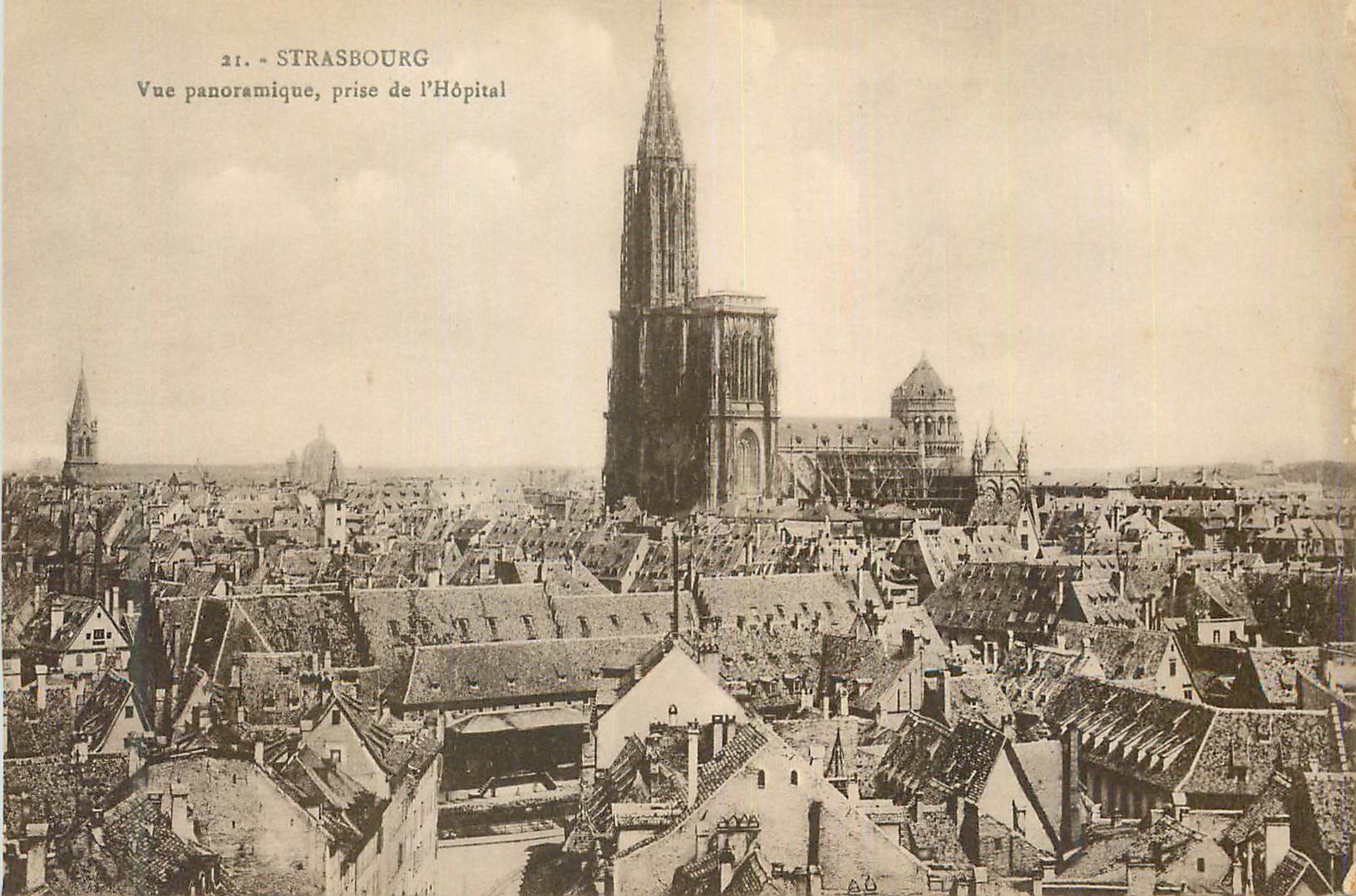 CPA Strasbourg Vue panoramique prise de l'Hopital