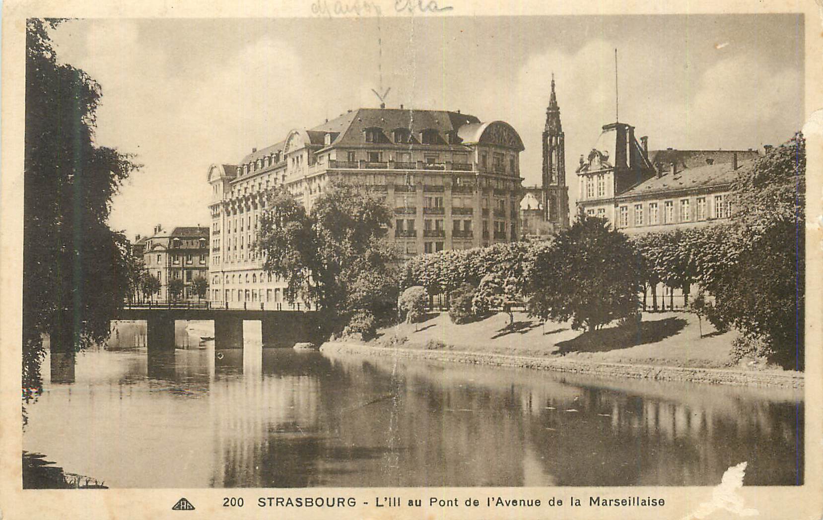 CPA Strasbourg L'Ill au Pont de l'Avenue de la Marseillaise