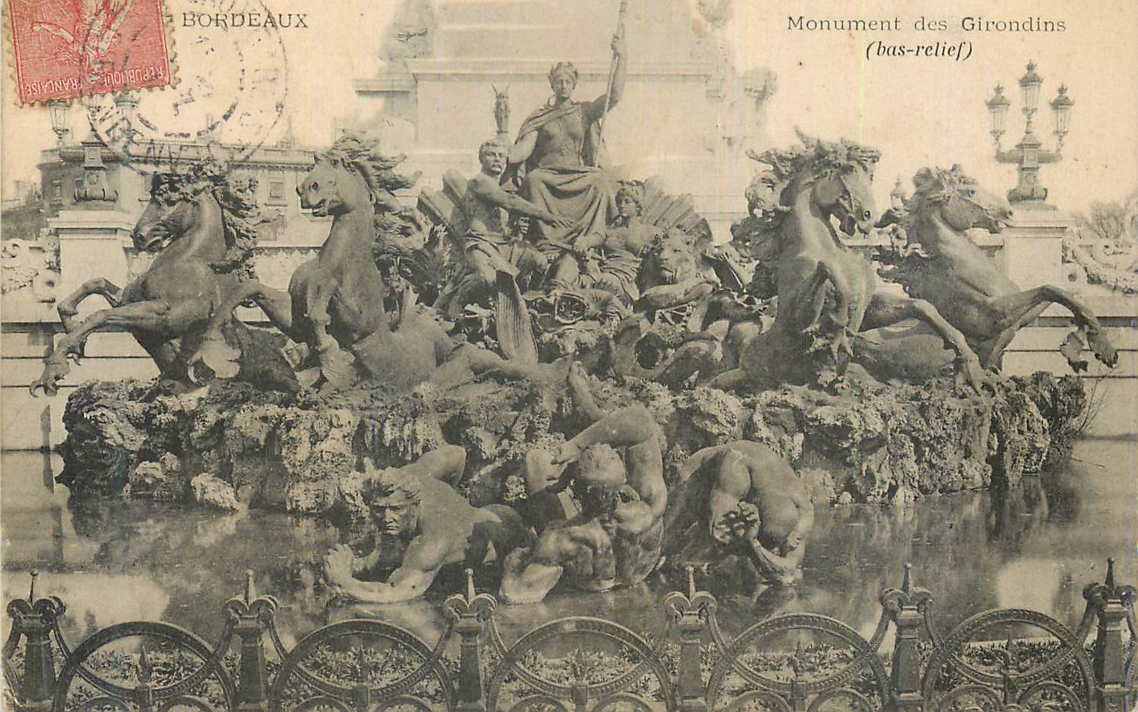 Monument des Girondins (bas-relief) — Bordeaux — éditeur non visible