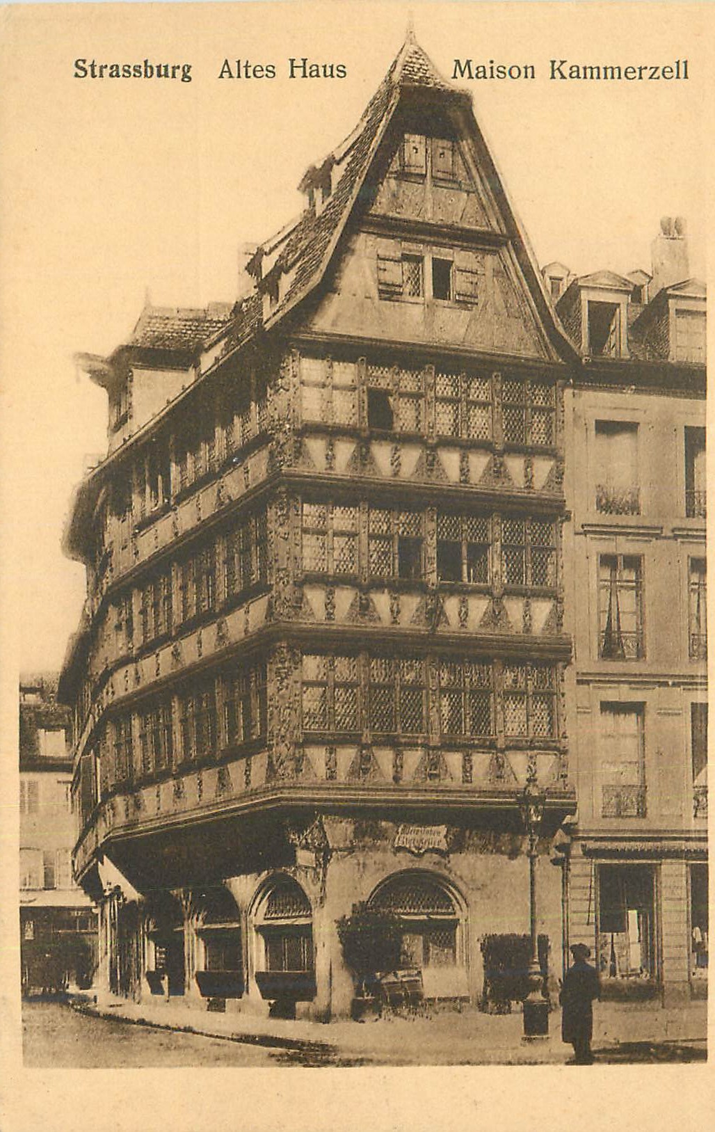 CPA Strassburg Altes Haus Maison Kammerzell