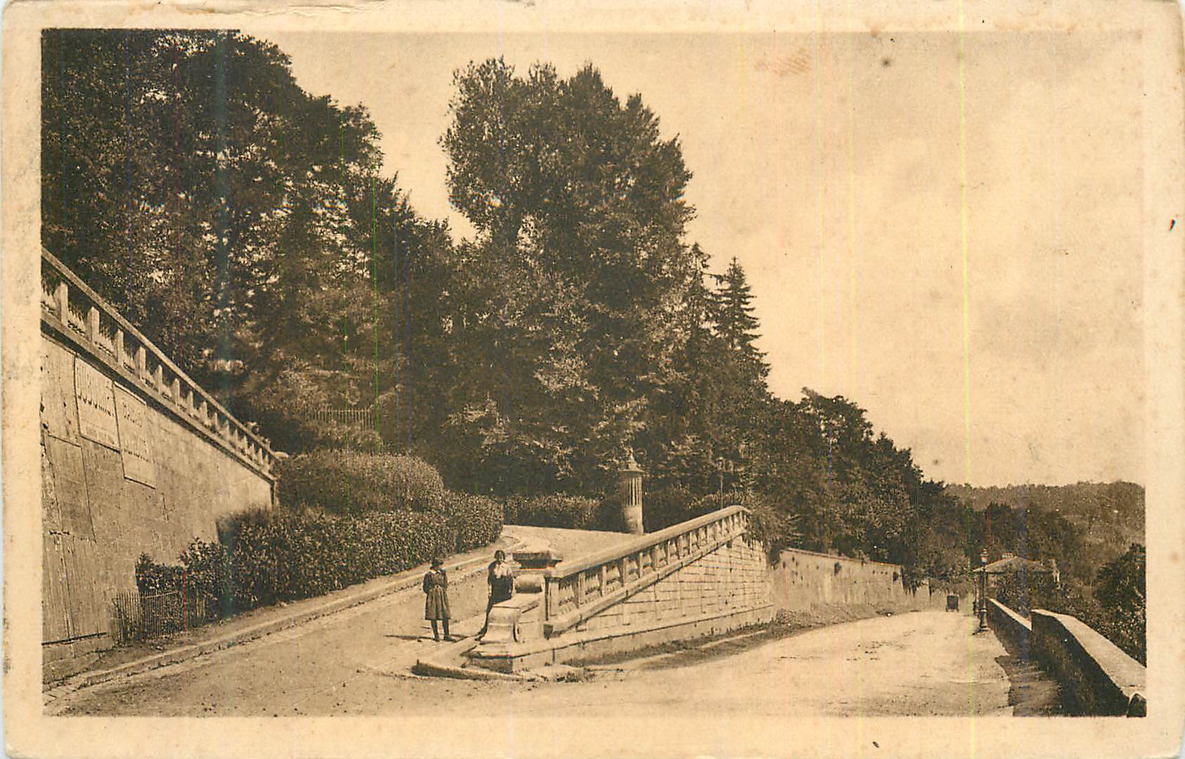 Brücke auf der Bergstraße — malerische Ansicht — Verlag unbekannt