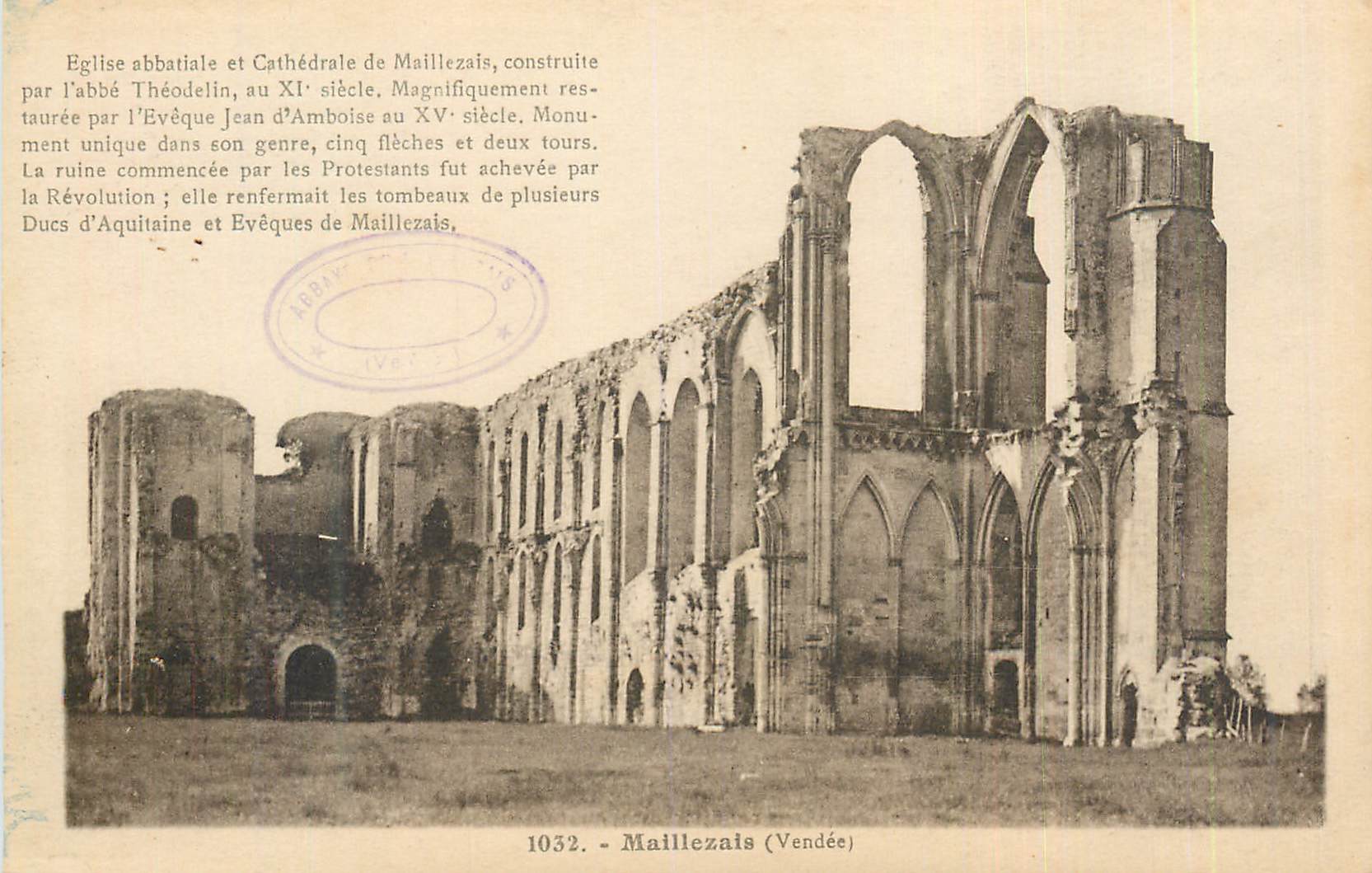 CPA Maillezais (Vendee) Eglise Abbatiale et Cathedrale de Maillezais
