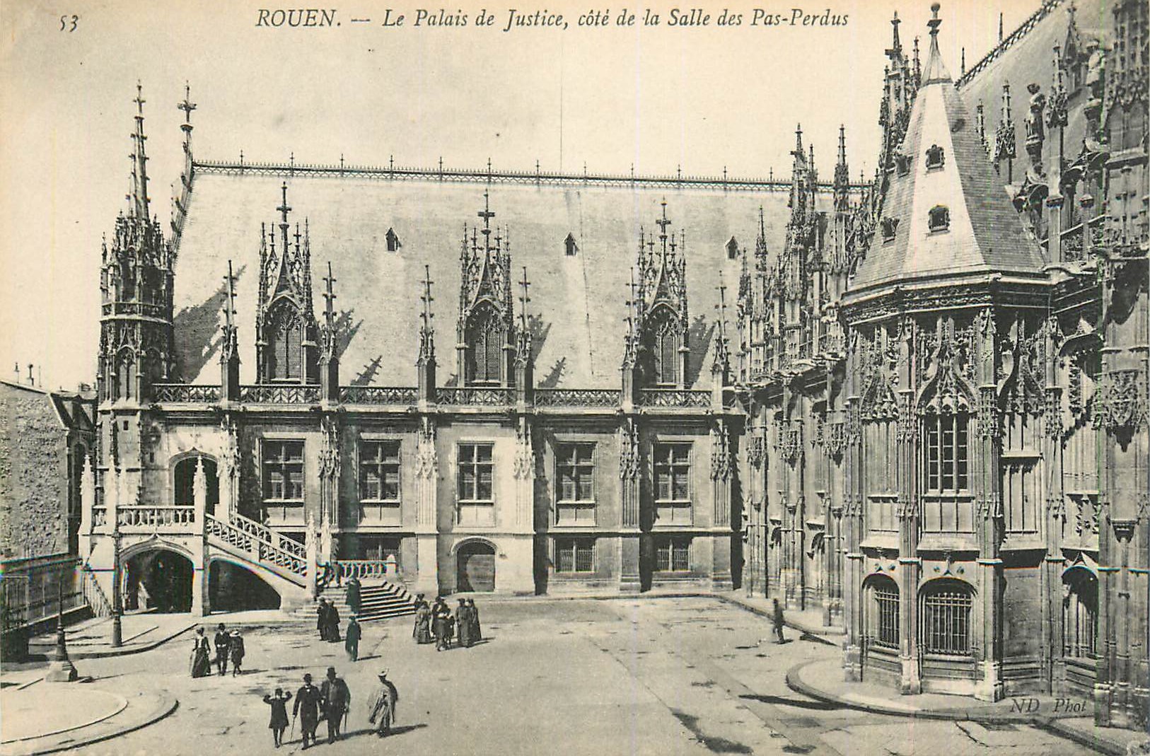 CPA Rouen Le Palais de Justice Cote de la Salle des Pas Perdus