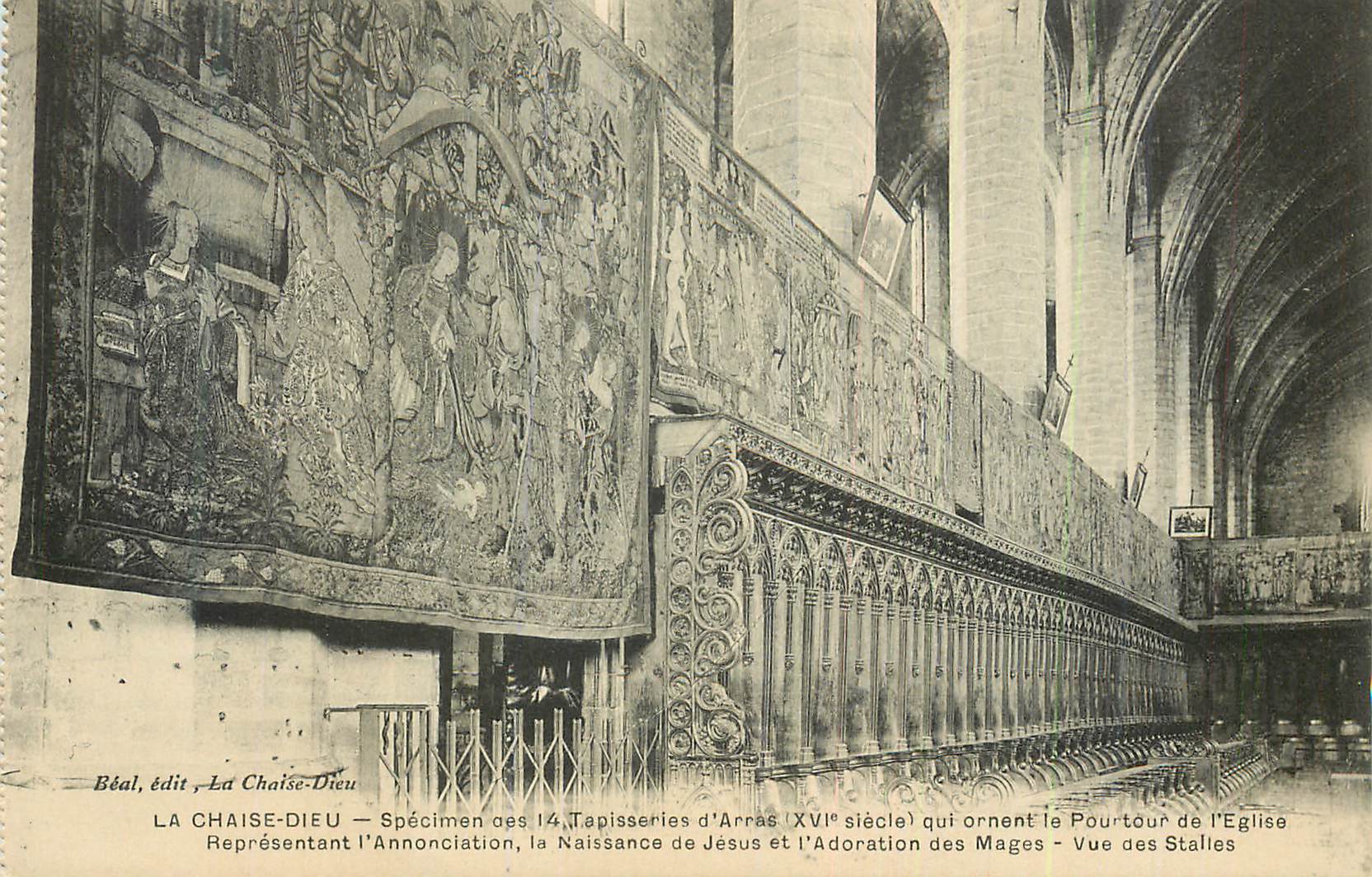CPA La Chaise Dieu Specimen des 14 Tapisseries d'Arras (XVIe Siecle)