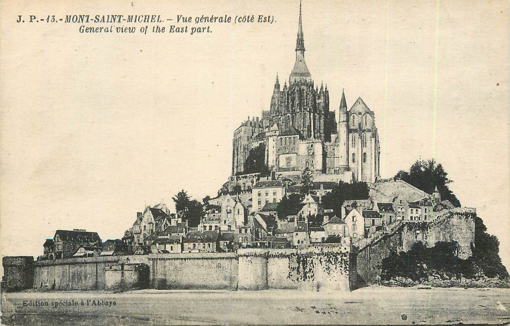 CPA Mont Saint Michel Vue Generale (Cote Est)