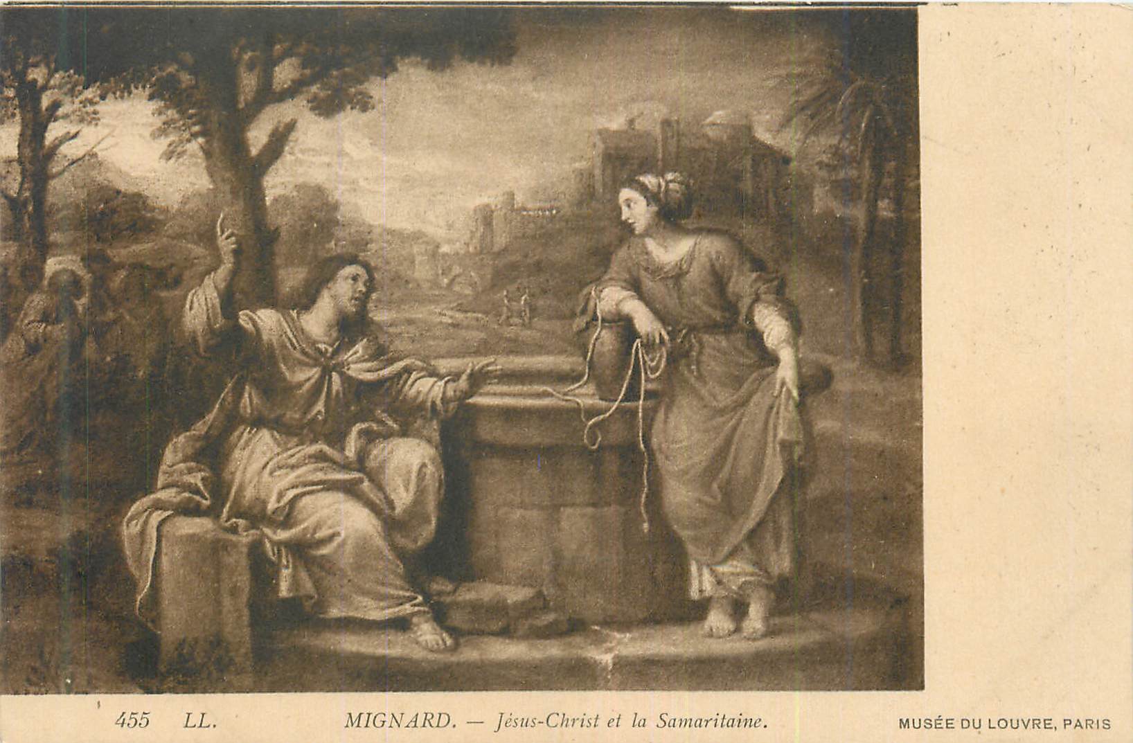 CPA Musee du Louvre Paris Mignard Jesus Christ et la Samaritaine