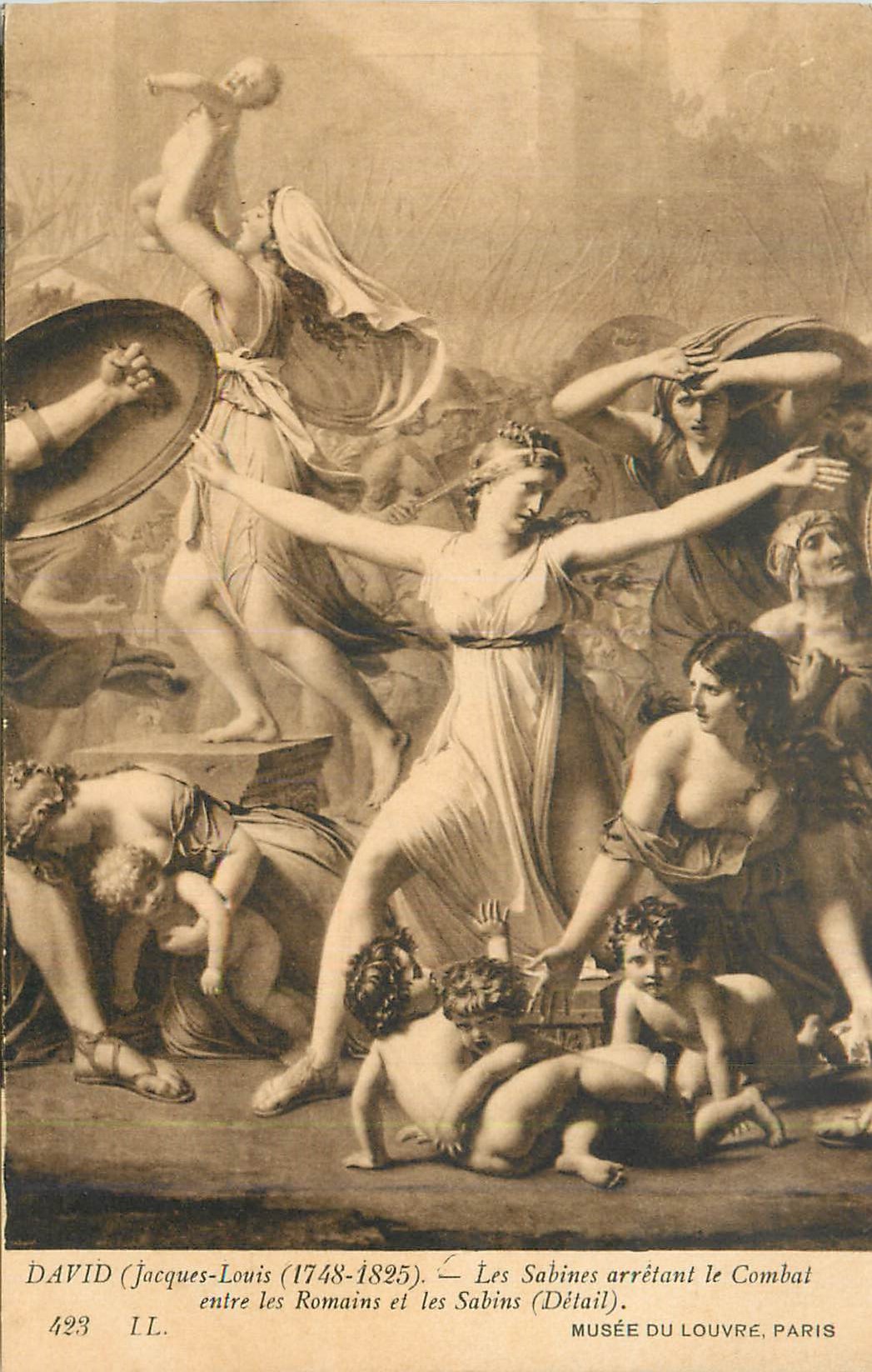 CPA Musee du Louvre Paris David (Jacques Louis (1748 1525) Les Sabines arretant le Combat)