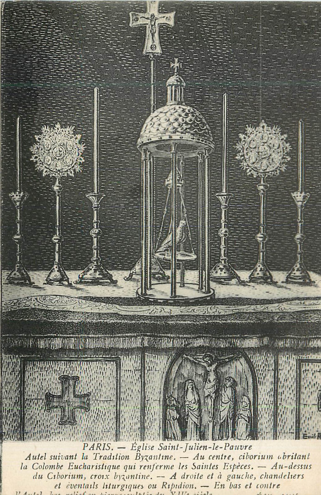 CPA Paris Eglise Saint Julien Le Pauvre