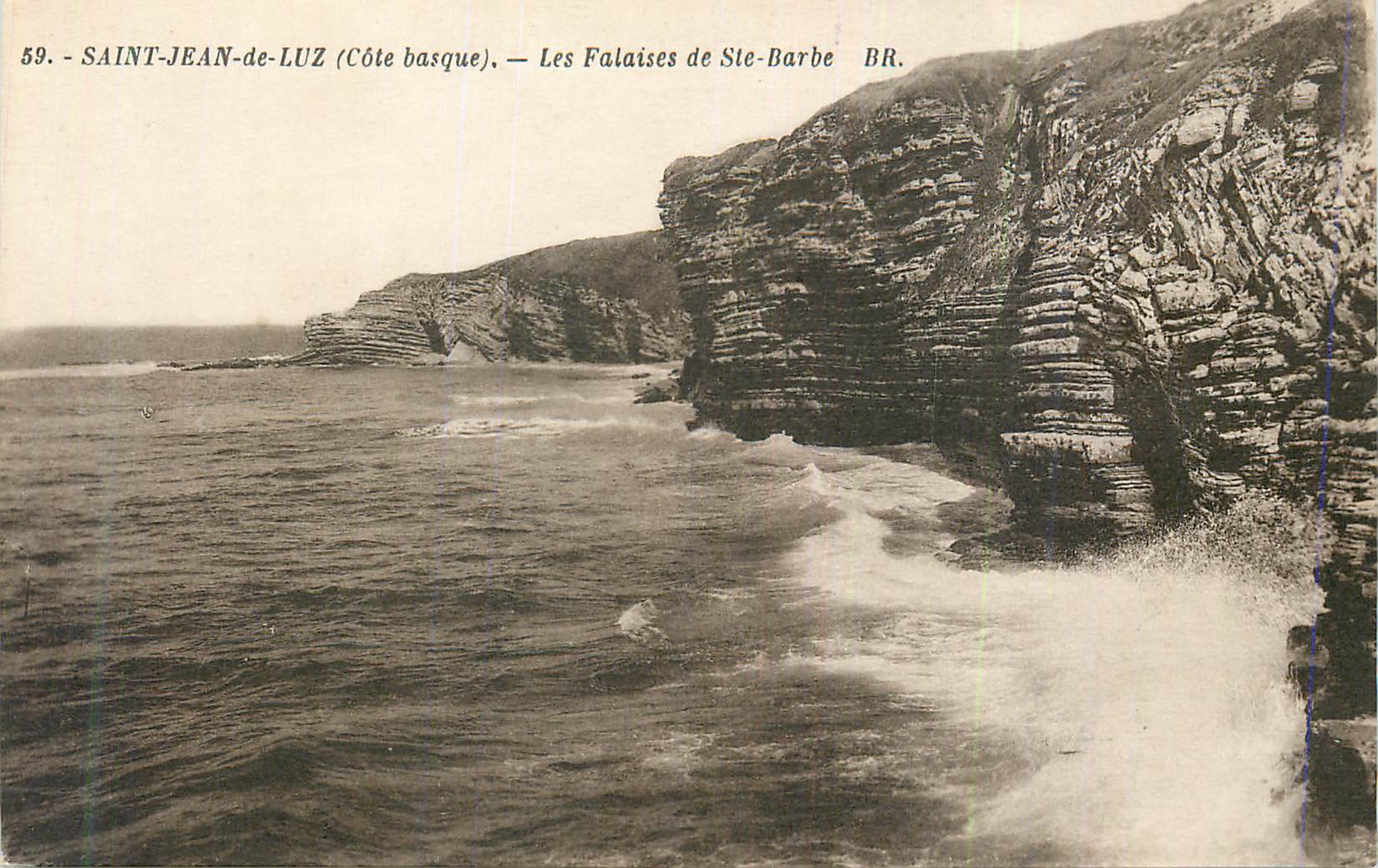 Saint-Jean-de-Luz (Côte basque) — Les Falaises de Sle-Barbe — BR.