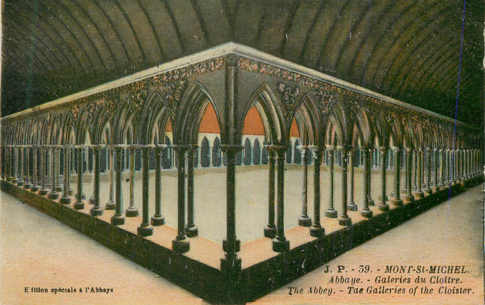 Galerie des Cloisters — Abtei Mont-Saint-Michel — Sonderausgabe in der Abtei