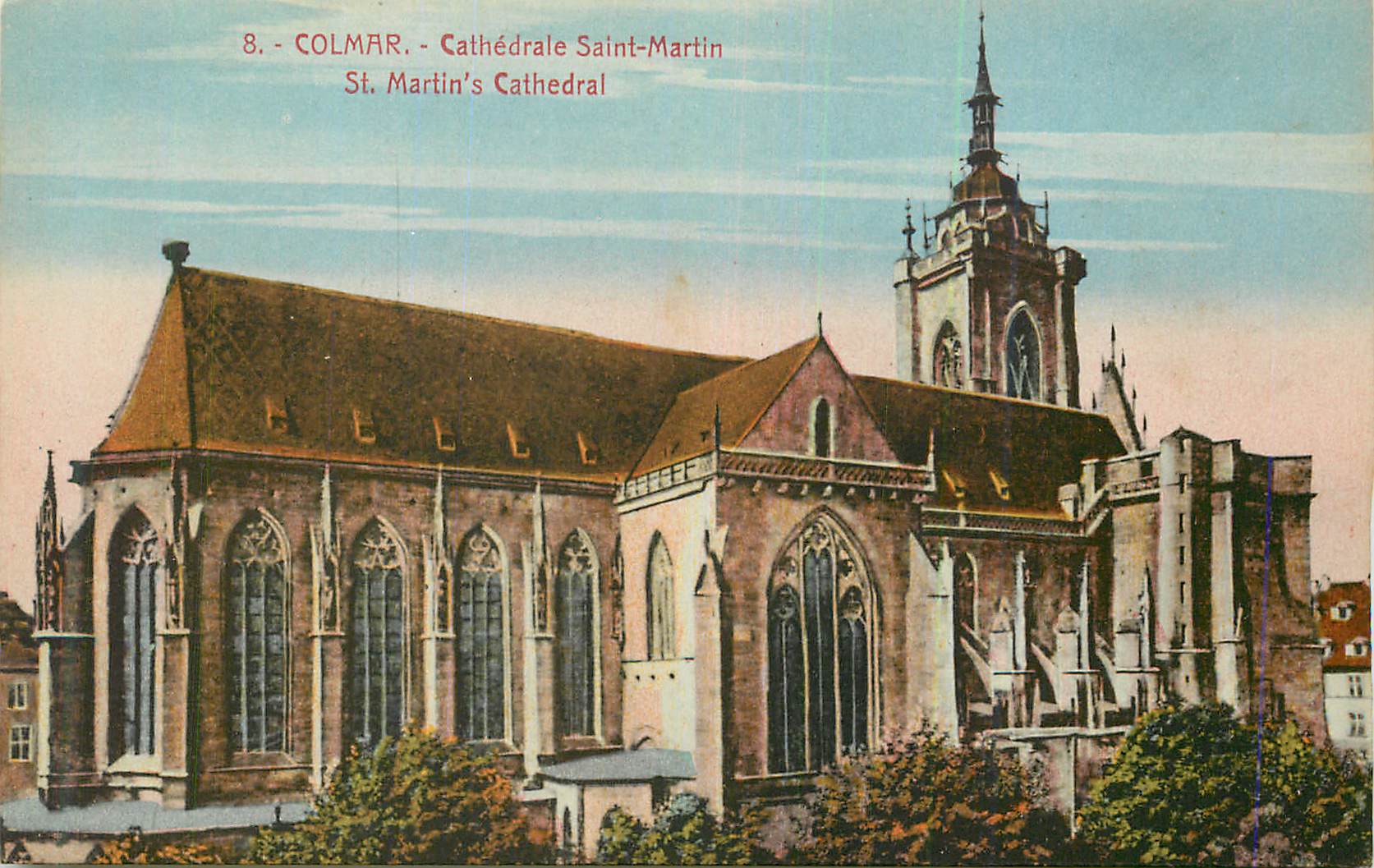 Colmar - Cathédrale Saint-Martin — vue de l'édifice gothique avec son clocher