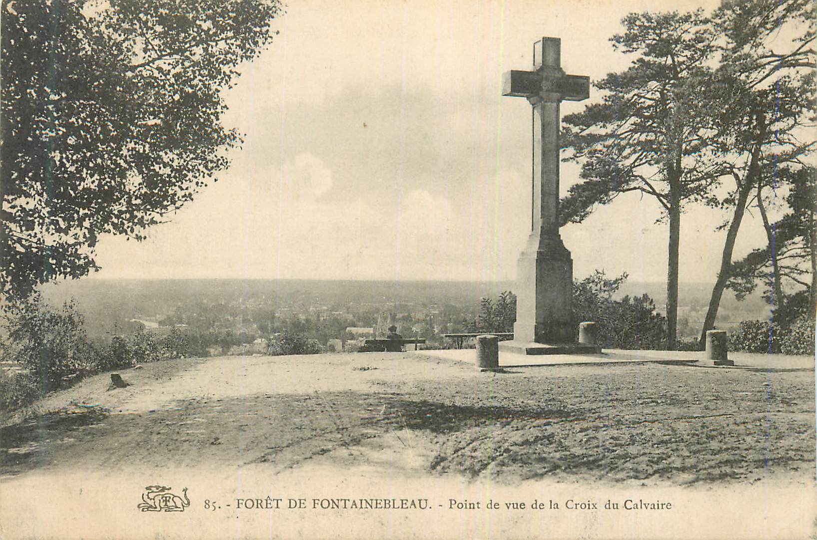 Foresta di Fontainebleau — Vista dalla Croce del Calvario — editore J. P. R. n° 85