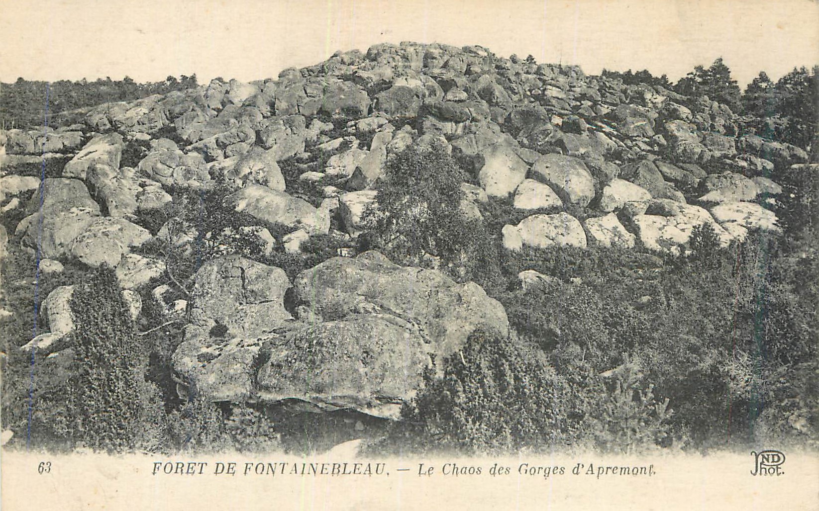 Forêt de Fontainebleau — Le Chaos des Gorges d'Apremont — IND Phot.