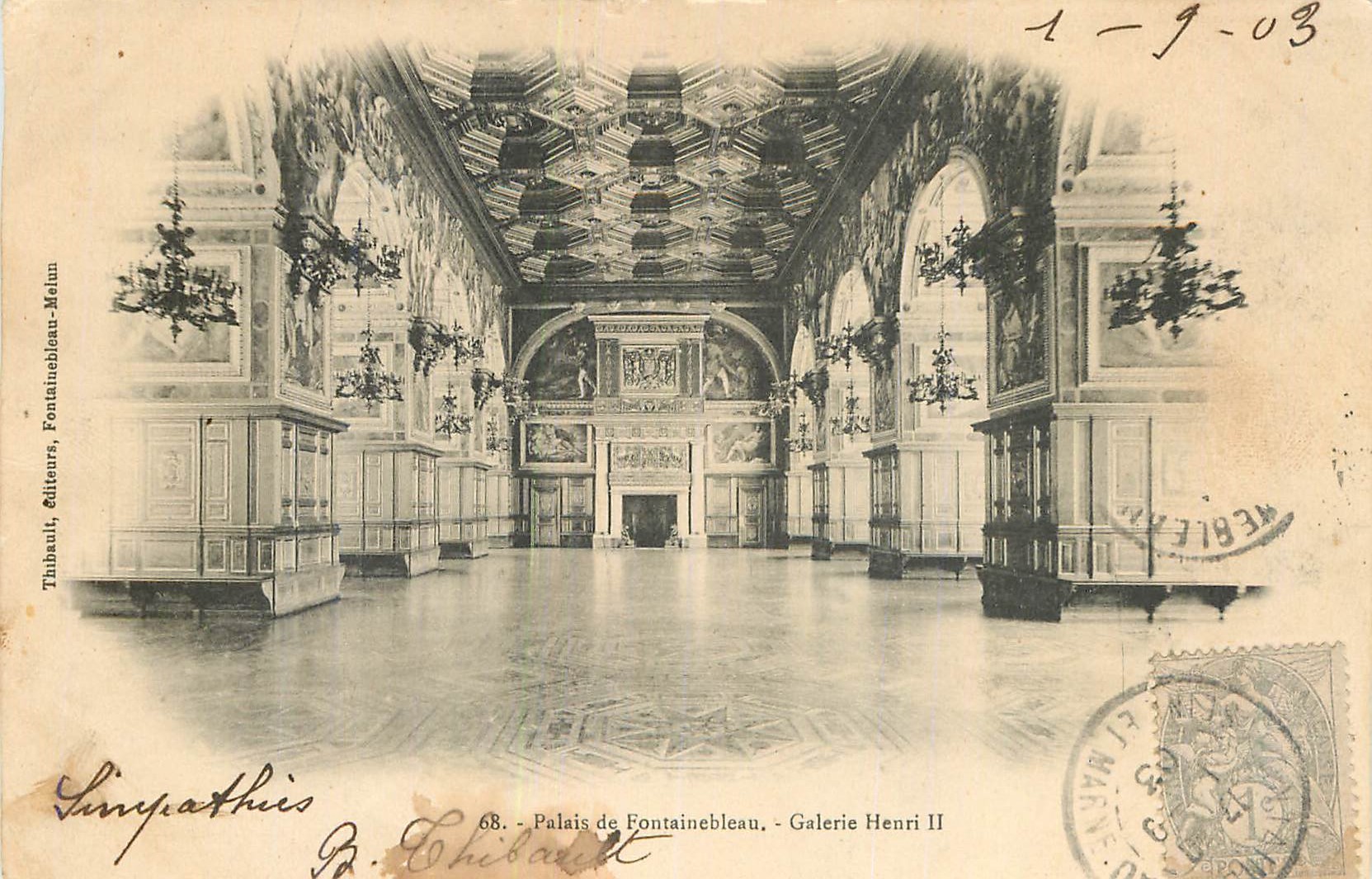 Palais de Fontainebleau - Galerie Henri II — Thibault, Éditeurs, Fontainebleau-Meulan, n°68