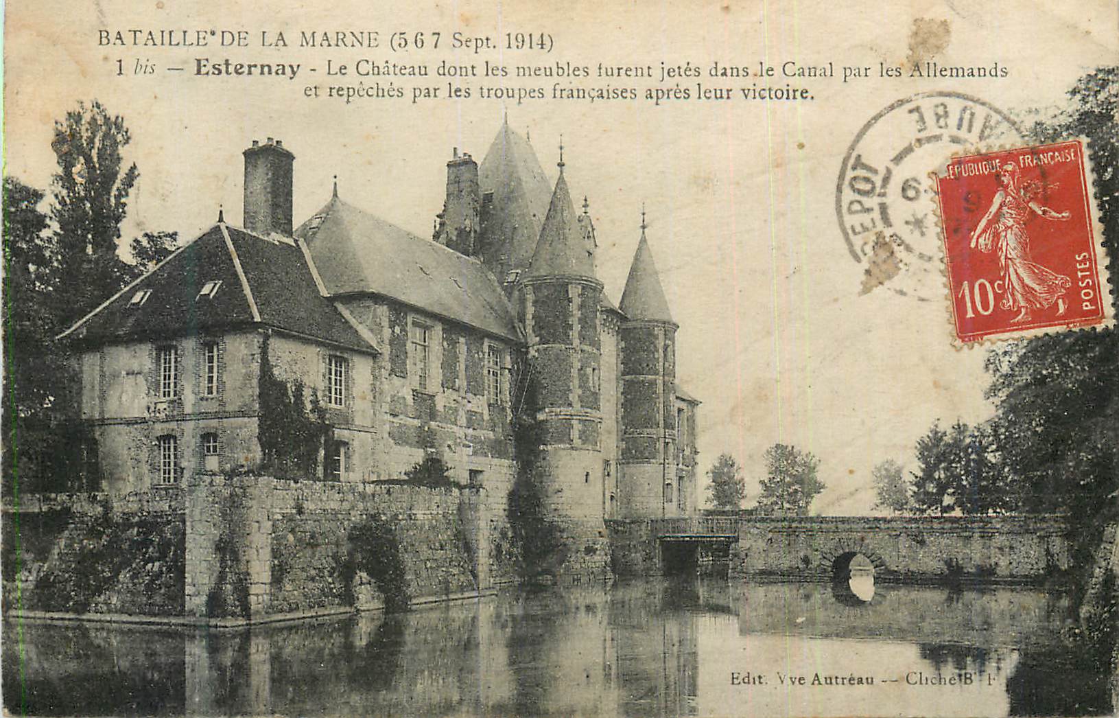 CPA Esternay Bataille de la Marne Le Chateau