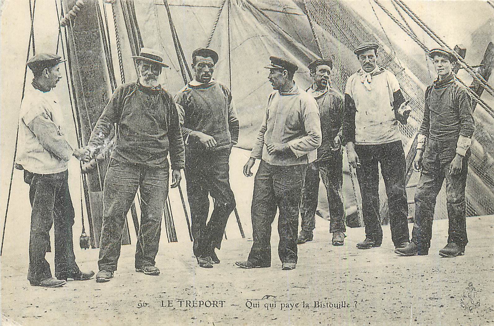 REPRO Le Treport Qui qui paye le Bistouille Peche