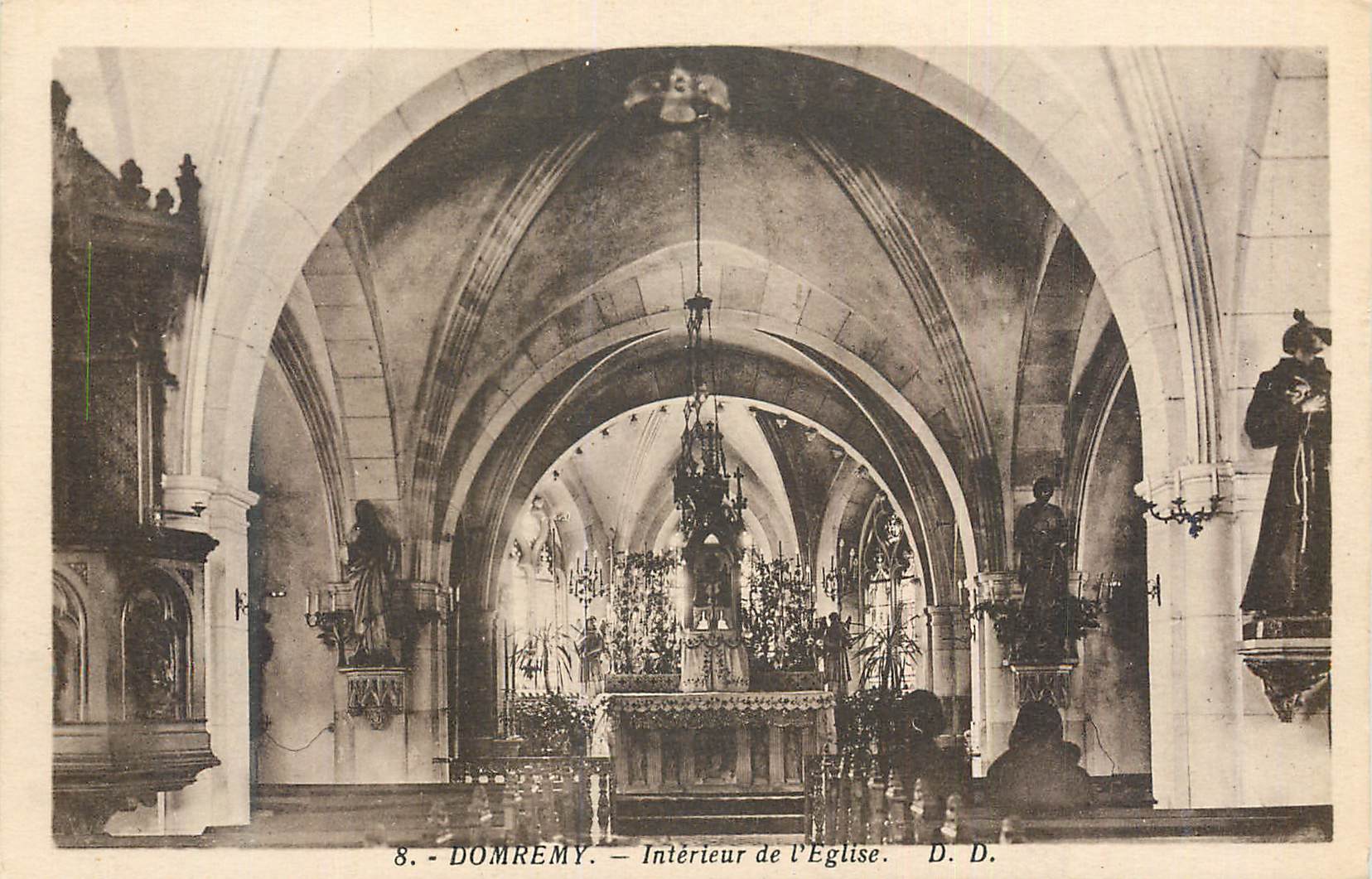 CPA Domremy Interieur de l'Eglise
