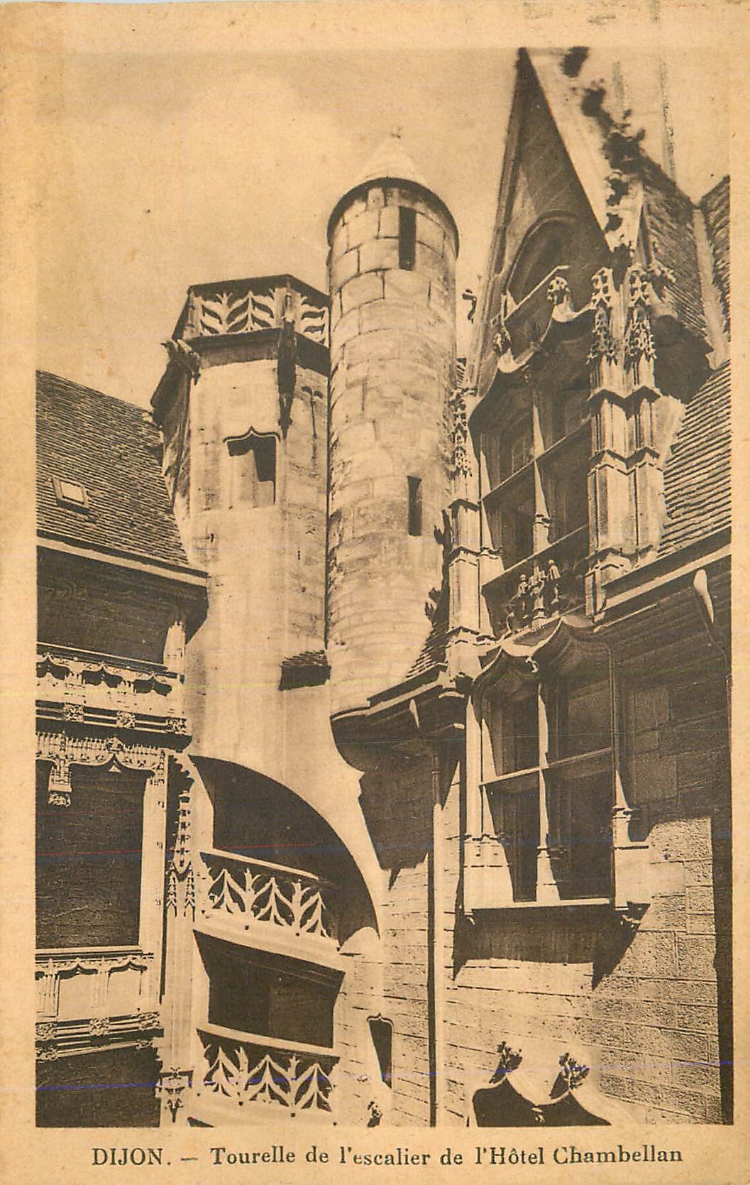 CPA Dijon Tourelle de l'Escalier de l'Hotel Chambellan