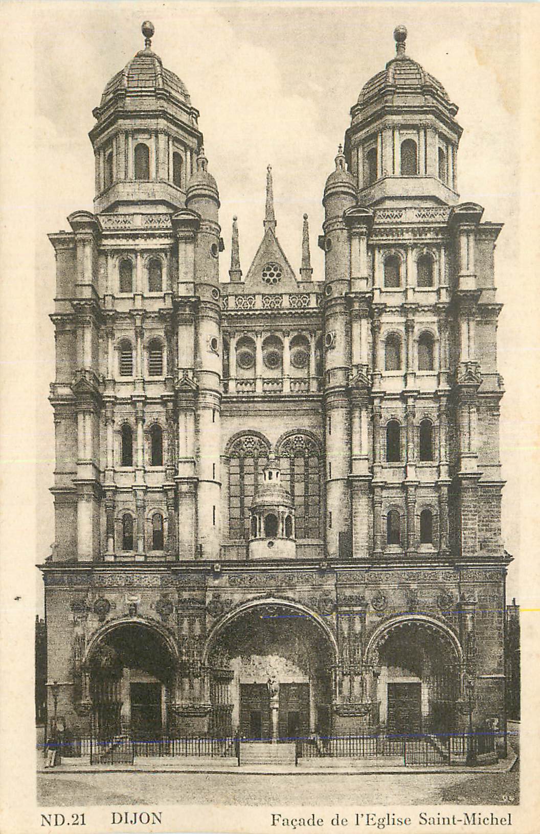 CPA Dijon Facade de l'Eglise Saint Michel