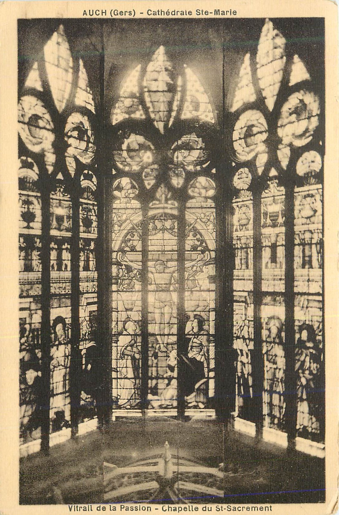 Auch (Gers) - Cathédrale Ste-Marie — Vitrail de la Passion - Chapelle du St-Sacrement