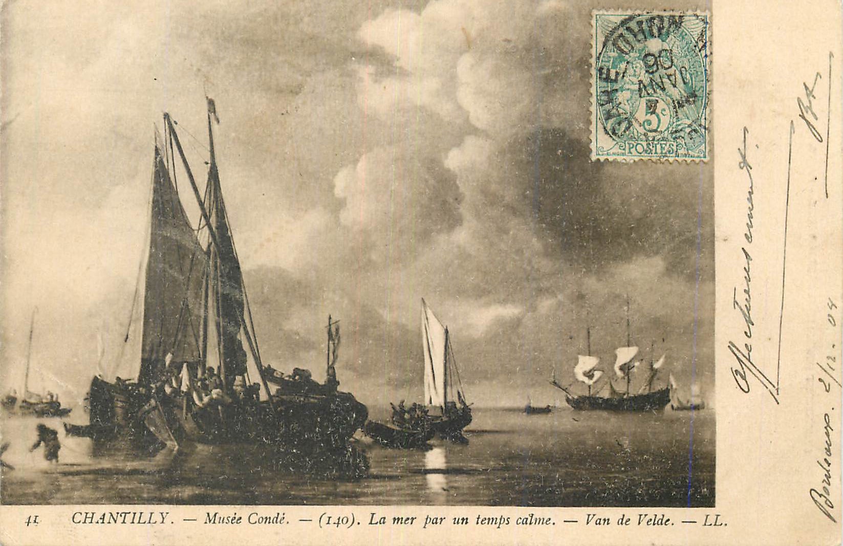 CPA Chantilly Musee Condee  La Mer par un Temps Calme