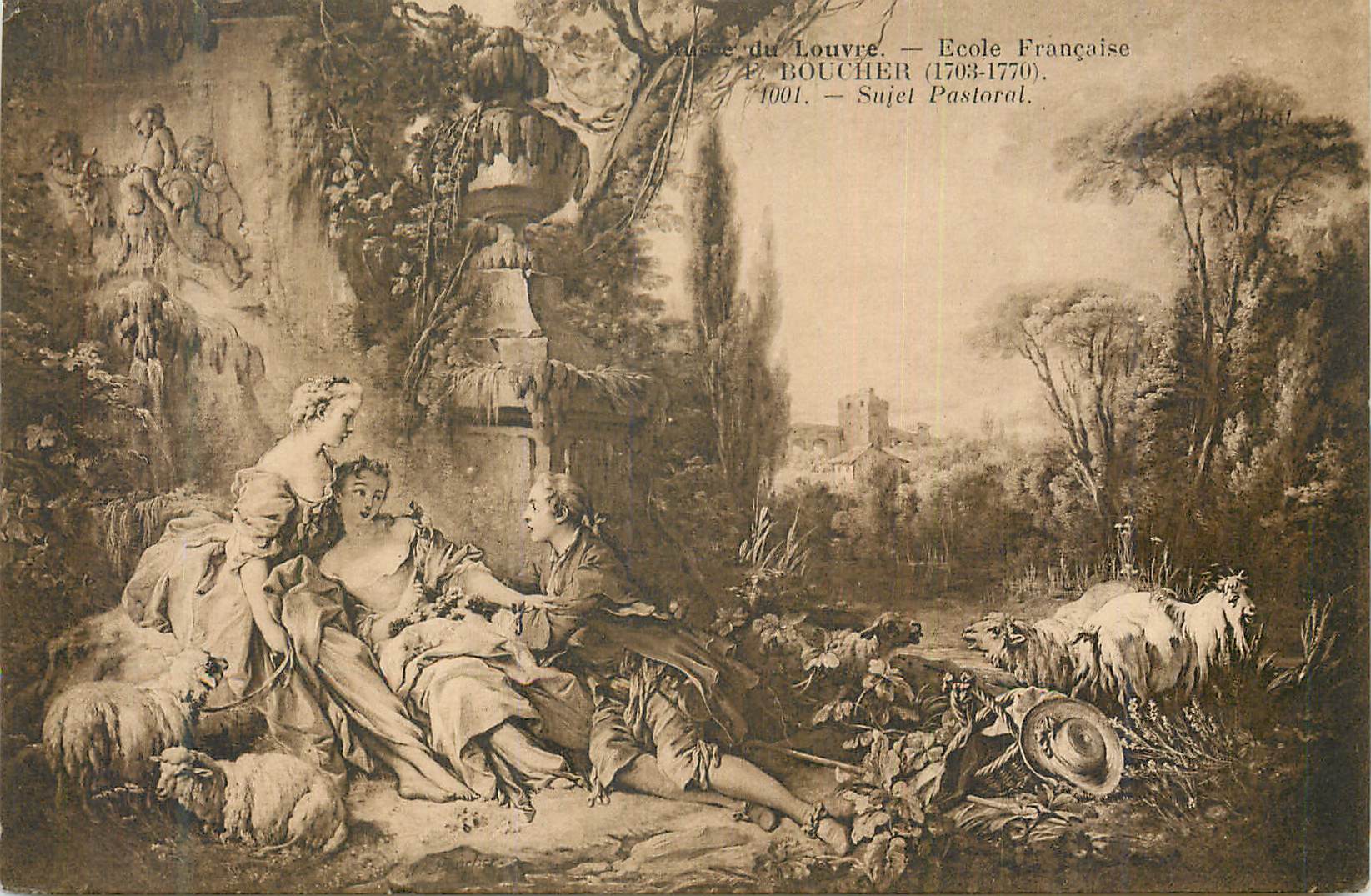 CPA Musee du Louvre Ecole Francaise F Boucher (1703 1770) Chevre