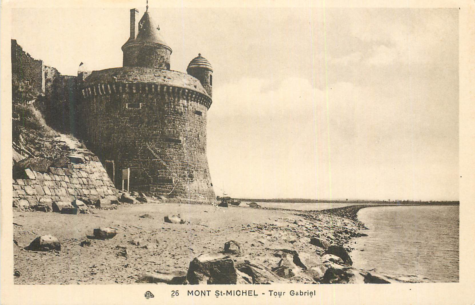 CPA Mont Saint Michel Tour Gabriel