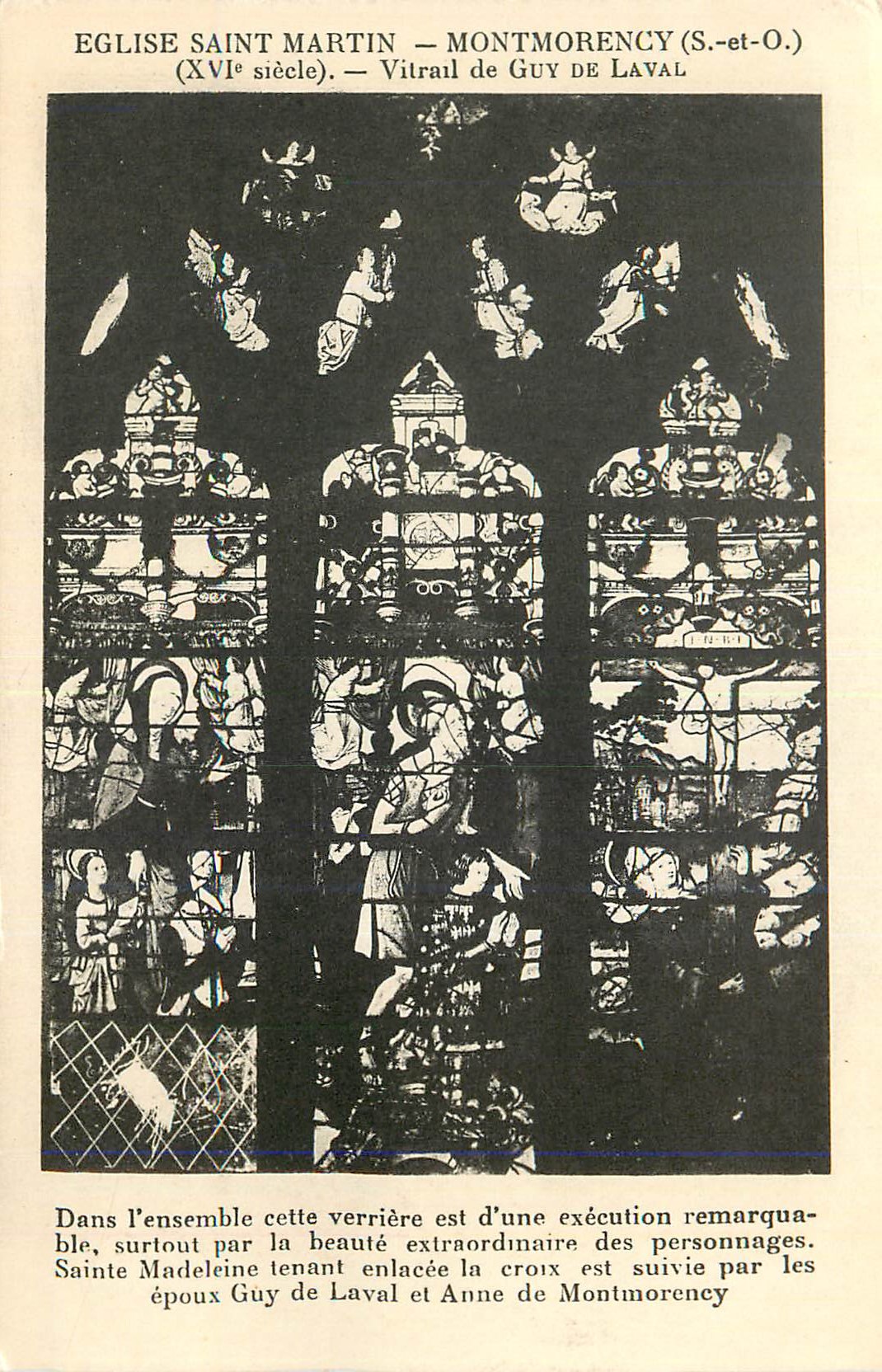 CPA Eglise Saint Martin (XVIe Siecle) Montmorency (S et O) Vitrail de Guy de Laval