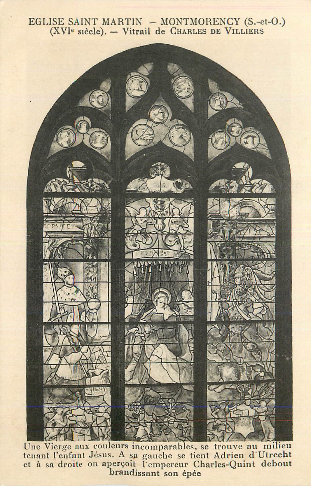 CPA Eglise Saint Martin (XVIe Siecle) Montmorency (S et O) Vitrail de Charles de Villiers