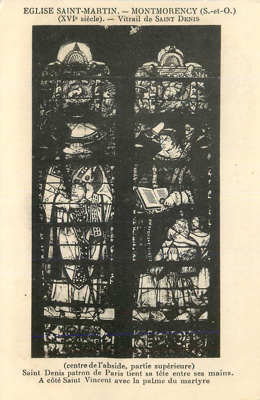 Église Saint-Martin — Montmorency (S.-et-O.) — Vitrail de Saint Denis (XVIe siècle)