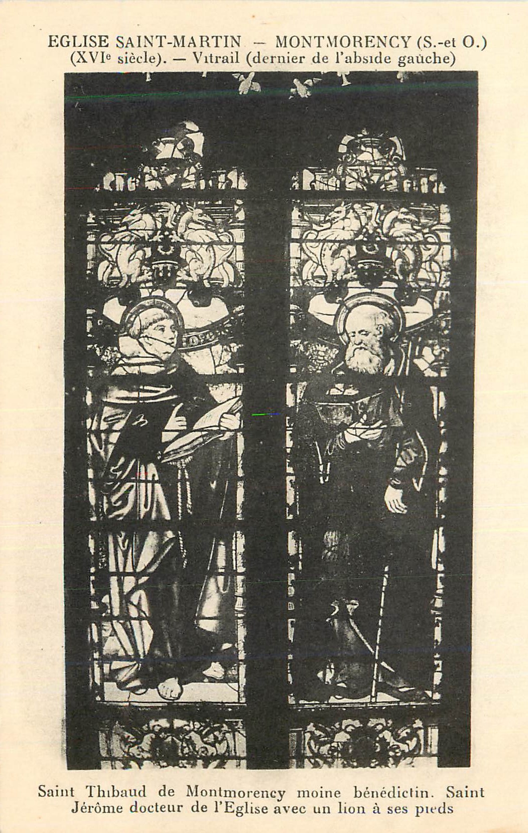Église Saint-Martin — Montmorency (S.-et O.) — Vitrail (dernier de l'abside gauche) — XVIe siècle