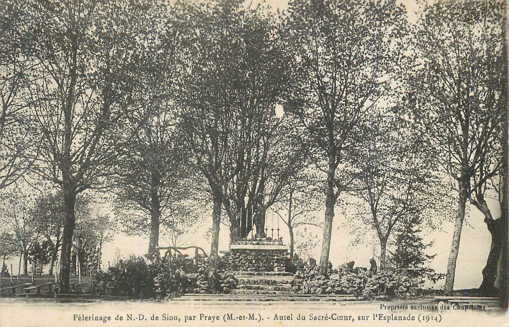 Pèlerinage de N.-D. de Sion — Autel du Sacré-Cœur sur l'Esplanade — Praye (M.-et-M.) — 1914