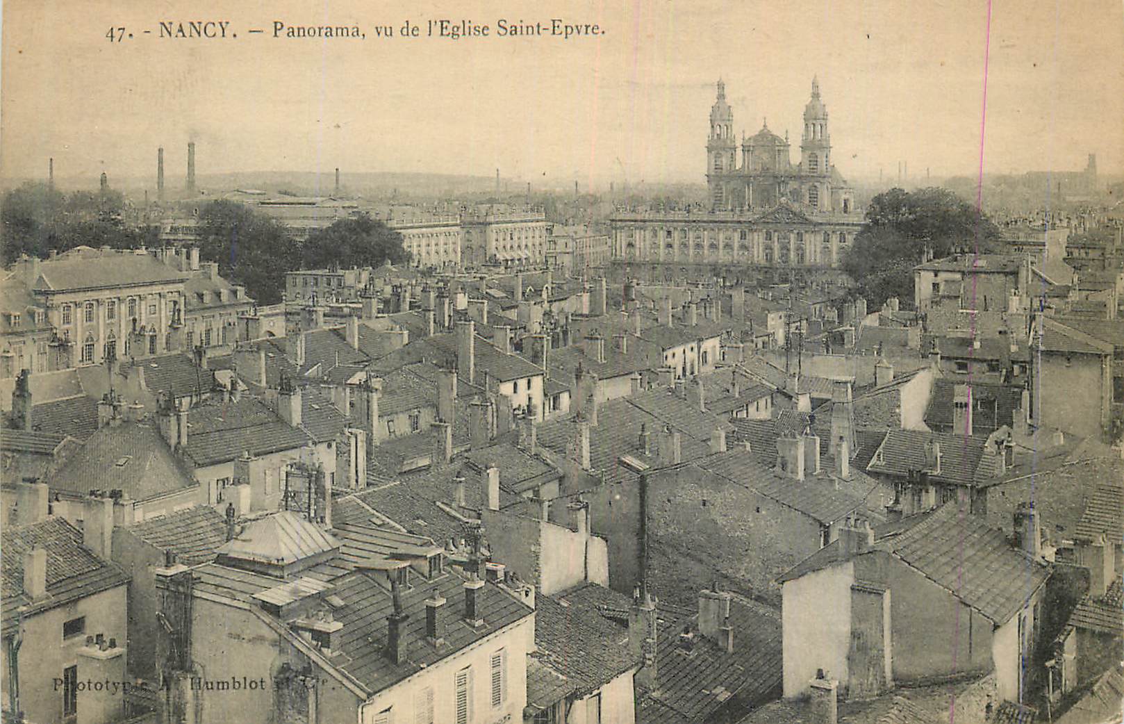 CPA Nancy Panorama vu de l'Eglise Saint Epvre