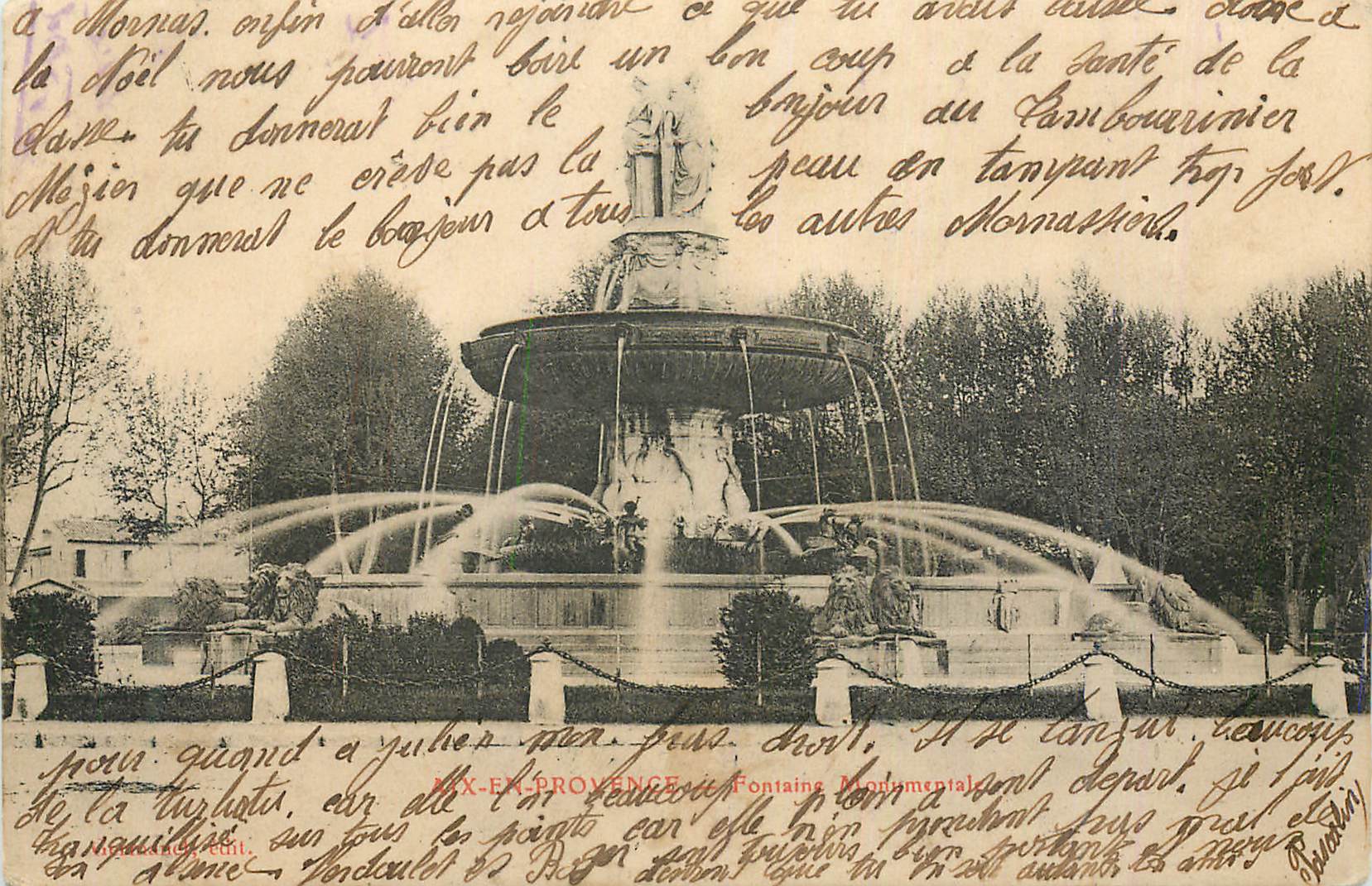 CPA Aix en Provence Fontaine Monumentale