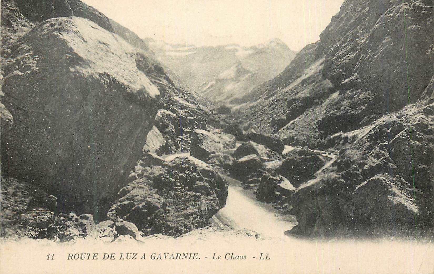 CPA Route de Luz a Gavarnie Le Chaos