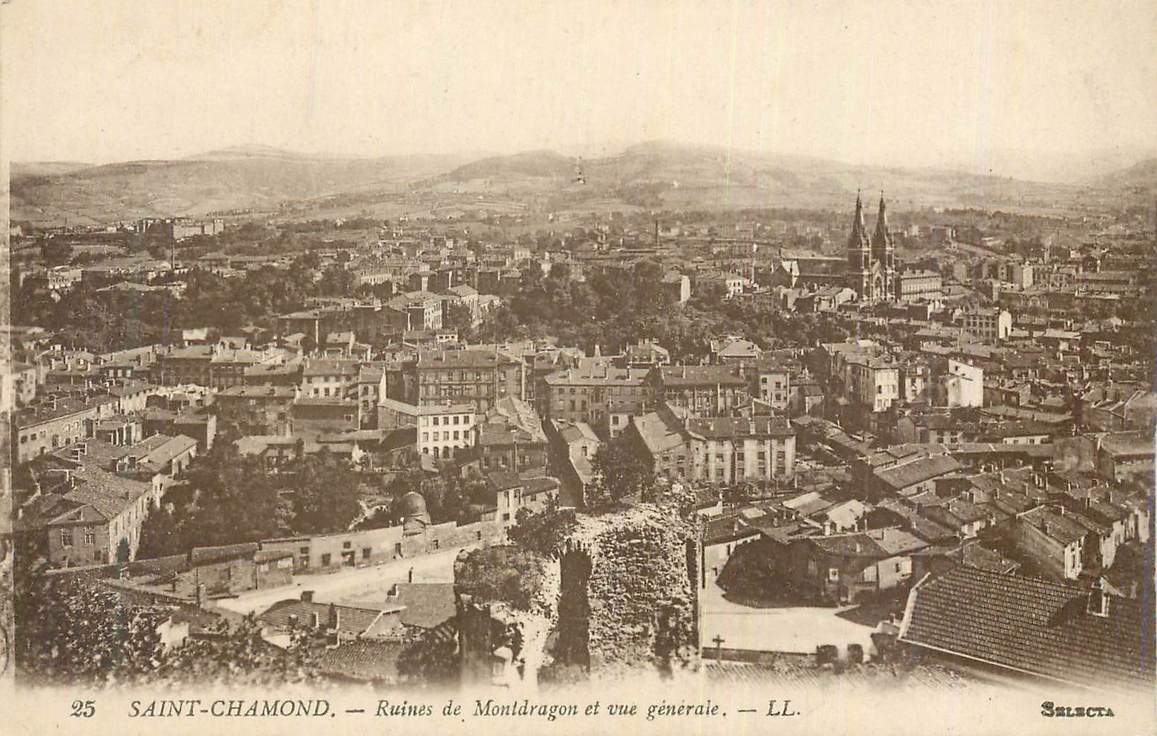 CPA Saint Chamond Ruines de Montdragon et vue Generale