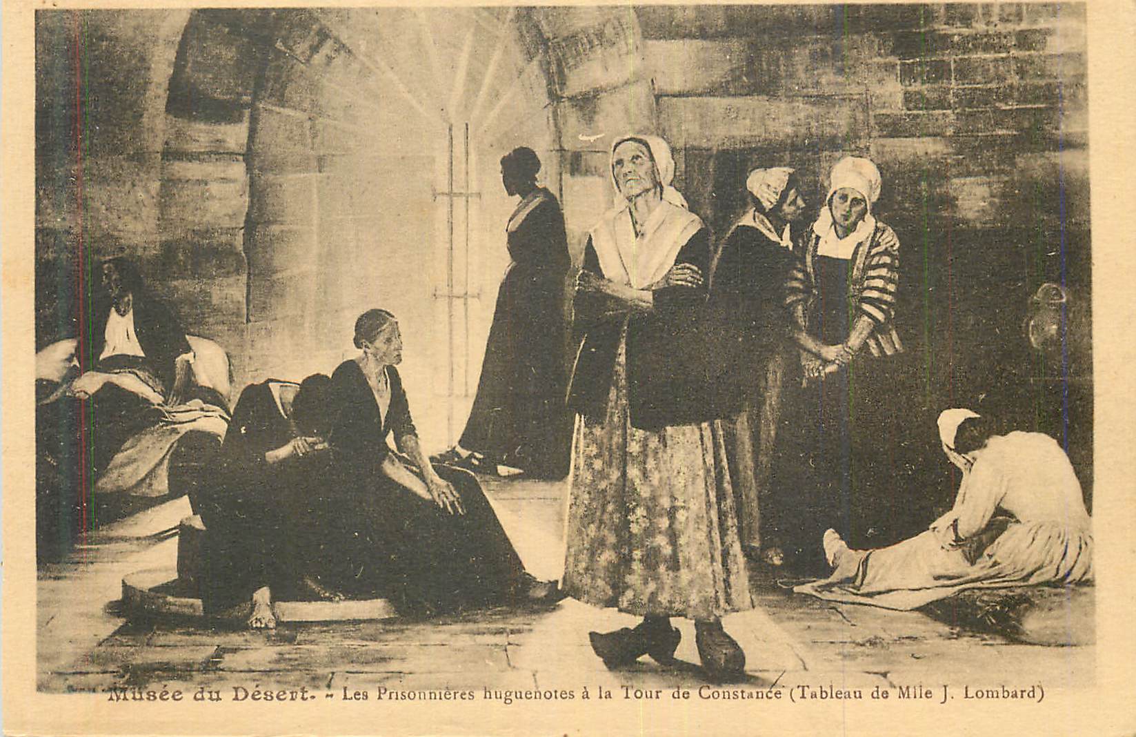 CPA Musee du Desert Les Prisonnieres a la Tour de Constance Mlle J Lombard